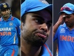 In an ODI vs Pakistan in 2012, Virender Sehwag, Virat Kohli and Yuvraj Singh were dismissed by the same bowler. (Getty Images) In an ODI vs Pakistan in 2012, Virender Sehwag, Virat Kohli and Yuvraj Singh were dismissed by the same bowler. (Getty Images)