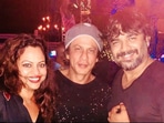 Sarita Birje, Shah Rukh Khan, and R Madhavan. Sarita Birje, Shah Rukh Khan, and R Madhavan.