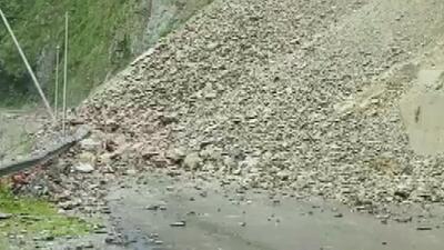 Visuals of an earlier landslide on NH10 that connects Sikkim and West Bengal. (ANI File Photo) Visuals of an earlier landslide on NH10 that connects Sikkim and West Bengal. (ANI File Photo)