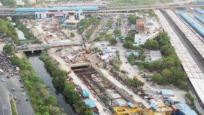 A view of the under-construction underground tunnel for the Regional Rapid Transit System (RRTS) in Ghaziabad on Monday. (Sakib Ali/ HT)