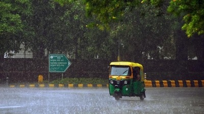 IMD has predicted light to moderate rain in west Delhi and parts of NCR on Tuesday. (HT_PRINT) IMD has predicted light to moderate rain in west Delhi and parts of NCR on Tuesday. (HT_PRINT)