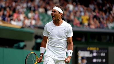 Spain’s Rafael Nadal celebrates beating Argentina's Francisco Cerundolo (AP) Spain’s Rafael Nadal celebrates beating Argentina's Francisco Cerundolo (AP)