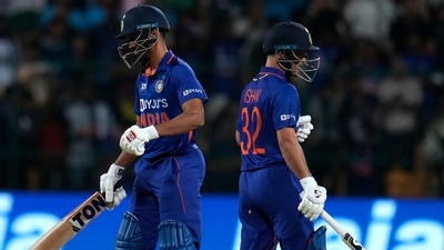 India's Ishan Kishan, right, and Ruturaj Gaikwad (AP)