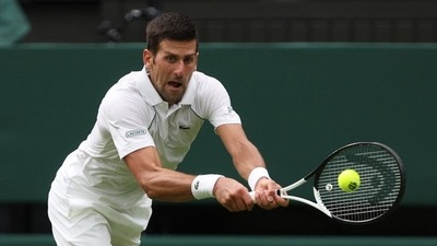 Serbia'a Novak Djokovic in action during his first round match against South Korea's Kwon Soon-woo (REUTERS)