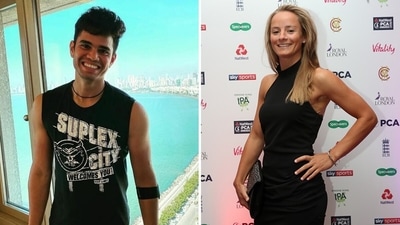 Arjun Tendulkar and Danielle Wyatt. (Getty/Twitter) Arjun Tendulkar and Danielle Wyatt. (Getty/Twitter)