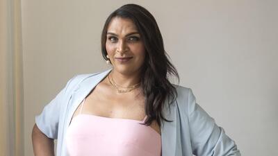 Mumbai, India - June 17, 2022: Swapnil Shinde aka Saisha Shinde is India's first female transgender celebrity fashion designer pose for the photos in Mumbai, India, on Thursday, June 17, 2022. (Photo by Satish Bate/ Hindustan Times) (Hindustan Times) Mumbai, India - June 17, 2022: Swapnil Shinde aka Saisha Shinde is India's first female transgender celebrity fashion designer pose for the photos in Mumbai, India, on Thursday, June 17, 2022. (Photo by Satish Bate/ Hindustan Times) (Hindustan Times)
