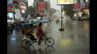 Heavy rain in Patna on June 18. (HT Photo) Heavy rain in Patna on June 18. (HT Photo)