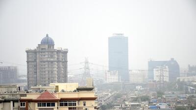 A view of the Indirapuram skyline, in Ghaziabad on Tuesday. (Sakib Ali/ HT)