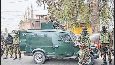 Police say weapons and narcotics were recovered from the slain persons. They are believed to have come to receive a cache of arms and narcotics and facilitate infiltration of militants, they said. Two suspected overground workers (OGWs) of militants were on Tuesday shot dead by the Army near the Line of Control (LoC) in Jammu and Kashmir’s Kupwara. (AP File Photo) Police say weapons and narcotics were recovered from the slain persons. They are believed to have come to receive a cache of arms and narcotics and facilitate infiltration of militants, they said. Two suspected overground workers (OGWs) of militants were on Tuesday shot dead by the Army near the Line of Control (LoC) in Jammu and Kashmir’s Kupwara. (AP File Photo)
