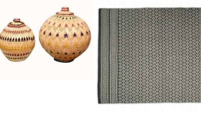 PM Modi gifted Moonj baskets and cotton durries to Senegal's President Macky Sall. The piece is by a master craftswoman from Prayagraj. ‘Moonj’ is an example of utilitarian handicrafts made with sustainably sourced material. (ANI) PM Modi gifted Moonj baskets and cotton durries to Senegal's President Macky Sall. The piece is by a master craftswoman from Prayagraj. ‘Moonj’ is an example of utilitarian handicrafts made with sustainably sourced material. (ANI)