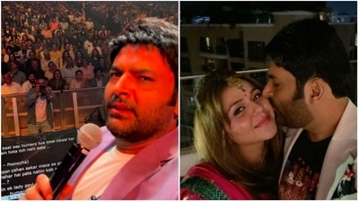 Kapil Sharma made a joke about his wife Ginni Chatrath at his live show in Vancouver. Kapil Sharma made a joke about his wife Ginni Chatrath at his live show in Vancouver.
