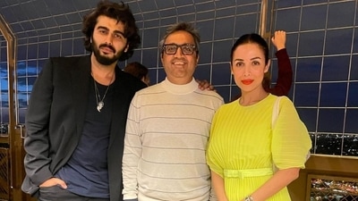 Ashneer Grover with Arjun Kapoor and Malaika Arora in Paris. (Instagram) Ashneer Grover with Arjun Kapoor and Malaika Arora in Paris. (Instagram)