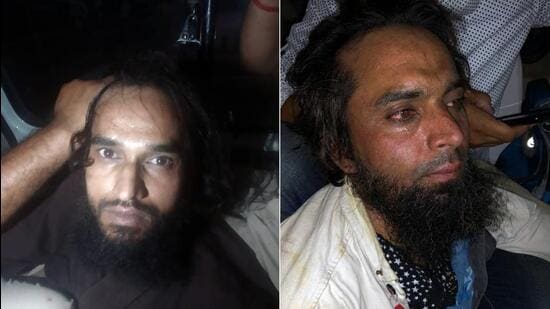 Mohammad Riyaz Akhtari and Gaus Mohammed, accused in the killing of a tailor in Udaipur. (ANI)