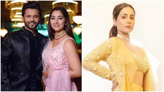Television actor Disha Parmar and her singer husband Rahul Vaidya attended a wedding recently. The Bade Achhe Lagte Hain 2 actor slipped into a gorgeous traditional attire for the occasion and dropped pictures of her look on Instagram. She captioned the photos, 