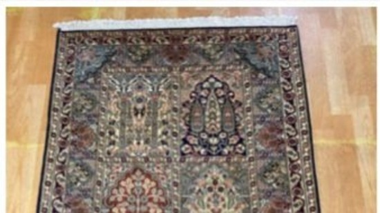 PM Modi gifted hand-knotted silk carpets to Canadian prime minister Justin Trudeau. The Kashmiri silk carpets are made predominantly in the Srinagar area of the Union Territory of Jammu & Kashmir. The knotted product is clipped with shears to smoothness and then treated with several brightening processes.(ANI)
