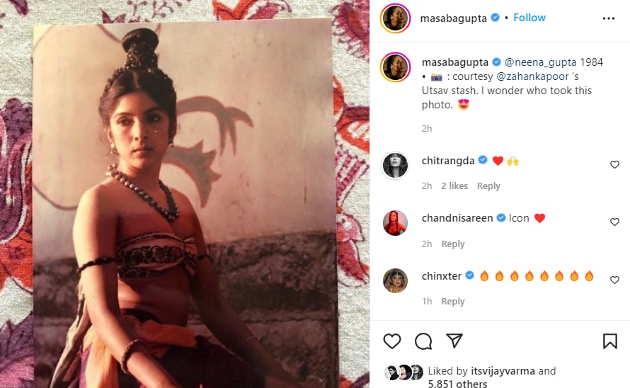 Masaba Gupta shares Neena Gupta's picture.