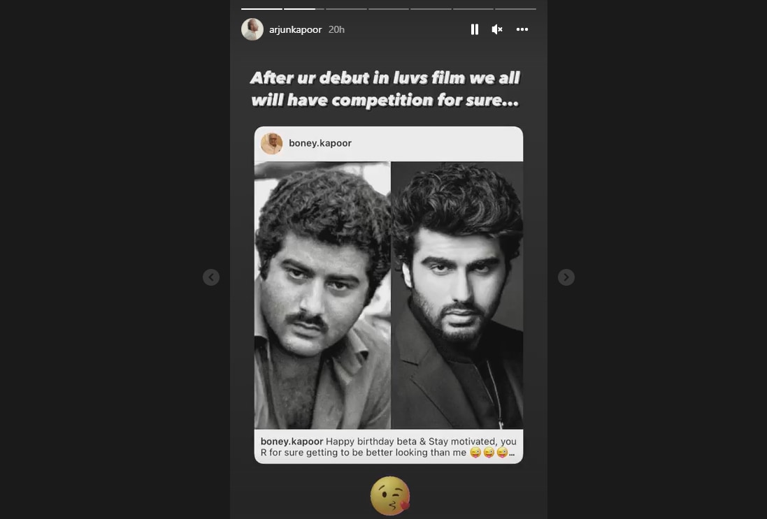 Arjun Kapoor shared Boney Kapoor's birthday post on Instagram.