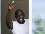 Romelu Lukaku gives his thumbs up as he salutes Inter Milan supporters from a window of the Italian Olympic Committee's headquarters in Milan, Italy, Romelu Lukaku gives his thumbs up as he salutes Inter Milan supporters from a window of the Italian Olympic Committee's headquarters in Milan, Italy,