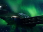 The image, taken from the viral video, showcases the artist's imagination of 'nuclear-powered flying hotel' that can stay airborne for years.