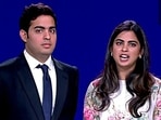 Reliance Industries’s chairman Mukesh Ambani's son and daughter Akash Ambani and Isha Ambani.(ANI Photo) Reliance Industries’s chairman Mukesh Ambani's son and daughter Akash Ambani and Isha Ambani.(ANI Photo)