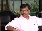 Shiv Sena MP Sanjay Raut addressing media on Wednesday. (ANI)