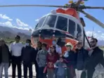 The helicopter services in Ladakh are now open for tourists to travel across the Union Territory, with the first batch of tourists having already availed the heli-service, officials said.(Instagram/@@DIPR_Leh) The helicopter services in Ladakh are now open for tourists to travel across the Union Territory, with the first batch of tourists having already availed the heli-service, officials said.(Instagram/@@DIPR_Leh)