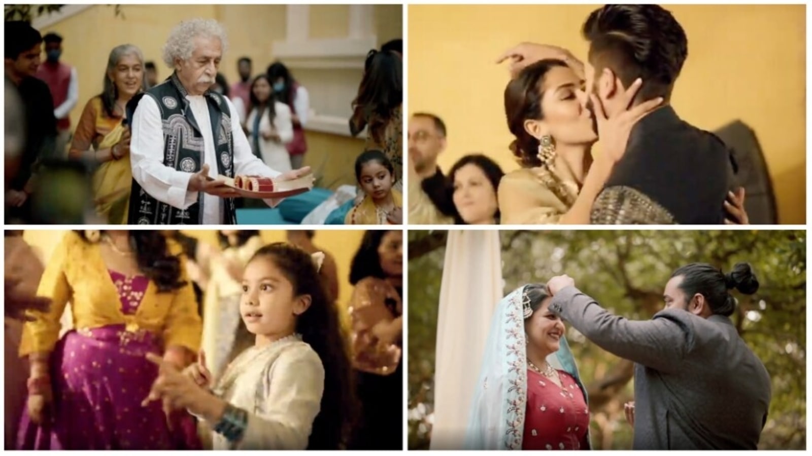 Shahid Kapoor, Mira Rajput share a kiss in Sanah Kapur's wedding video.  Watch | Bollywood - Hindustan Times