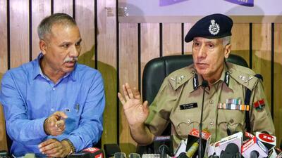 Udaipur killing: Rajasthan director general of police ML Lather told reporters that five people have been detained in connection with the brutal murder of Udaipur tailor Kanhaiya Lal (PTI) Udaipur killing: Rajasthan director general of police ML Lather told reporters that five people have been detained in connection with the brutal murder of Udaipur tailor Kanhaiya Lal (PTI)