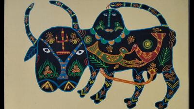 Artworks on display at the exhibition, Prakrut. Artworks on display at the exhibition, Prakrut.