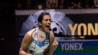 Sindhu dished out a fine performance to outwit Thailand's world number 10 Pornpawee Chochuwong (SAI Media Twitter)