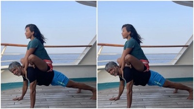 Ankita is Milind’s biggest support, even in fitness. We mean it. Here’s how their practise pushups together. (Instagram/@milindrunning)