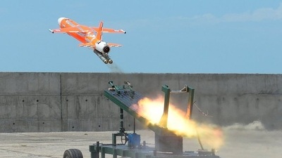The air vehicle was launched using twin under-slung boosters during the demonstration, which provided initial acceleration. (Twitter/ @SpokespersonMoD) The air vehicle was launched using twin under-slung boosters during the demonstration, which provided initial acceleration. (Twitter/ @SpokespersonMoD)