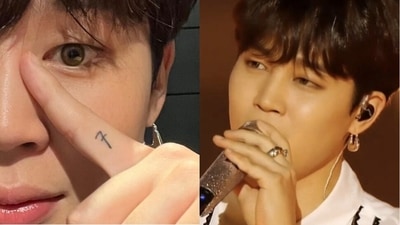 BTS' Jimin showed his tattoo for the first time. BTS' Jimin showed his tattoo for the first time. 