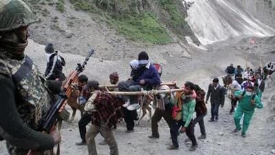 The first batch left the base camp amid tight security arrangements. (HT file picture) The first batch left the base camp amid tight security arrangements. (HT file picture)
