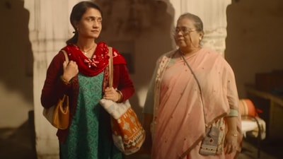 Saas Bahu Aur Achaar Pvt Ltd trailer: Amruta Subhash in a still. Saas Bahu Aur Achaar Pvt Ltd trailer: Amruta Subhash in a still.