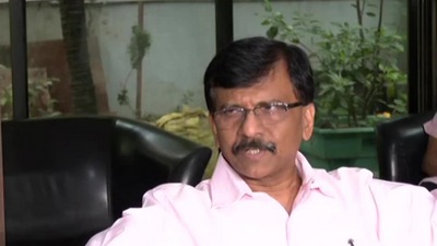 Shiv Sena MP Sanjay Raut addressing media on Wednesday. (ANI)