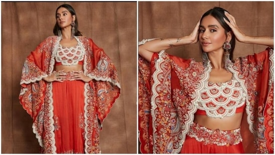 Shibani Dandekar’s sartorial sense of fashion always manages to make her fans scurry to take notes. Be it an ethnic ensemble or a casual outfit or a formal one, Shibani knows how to deck up in an attire and make it look good. A day back, Shibani shared a slew of pictures of herself looking ethereal in a red ensemble.(Instagram/@shibanidandekarakhtar)