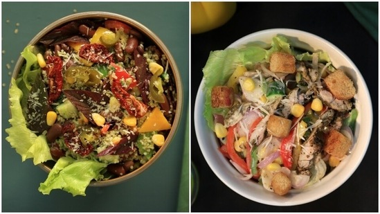Buttermilk Chicken Salad and Quinoa Salad to make your breakfast healthier(Jeethu Thampi Kandathil) Buttermilk Chicken Salad and Quinoa Salad to make your breakfast healthier(Jeethu Thampi Kandathil)