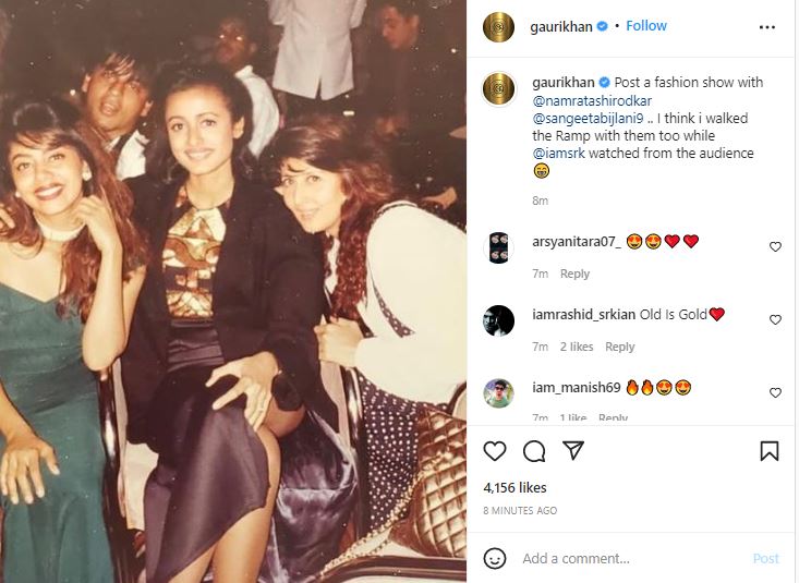 Gauri's Reaction To A Throwback Pic Of Herself And Shah Rukh Khan