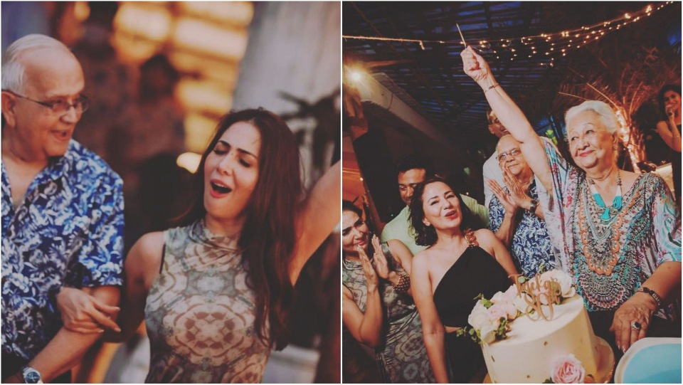 Kim Sharma shared many photos from her mother’s birthday celebration.