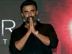 Mumbai, June 24 (ANI): Actor R. Madhavan greets during a press conference about his upcoming movie Mumbai, June 24 (ANI): Actor R. Madhavan greets during a press conference about his upcoming movie