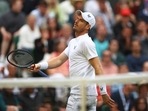 Wimbledon: Britain's Andy Murray reacts during his second round match against John Isner of the U.S.
