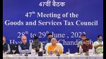 Union finance minister Nirmala Sitharaman chairs the 47th meeting of the GST Council, Chandigarh, June 29, 2022 (PTI) Union finance minister Nirmala Sitharaman chairs the 47th meeting of the GST Council, Chandigarh, June 29, 2022 (PTI)