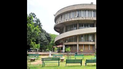 PUTA members addressed the media on Wednesday, two days after a few varsity teachers tried to take possession of the space at Centre for Nuclear Medicine (HT File)