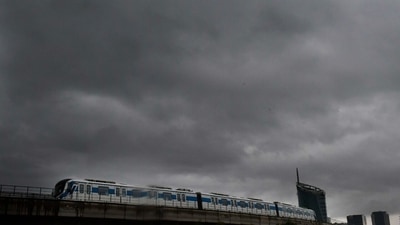 Heavy rainfall and gusty winds brought major relief from the sweltering heat across northwest India. (Sanchit Khanna HT Photo). 