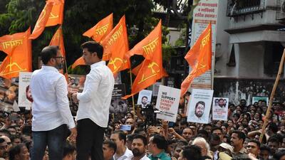 Thane has witnessed agitations by supporters of Eknath Shinde and Uddhav Thackeray. (ANI) Thane has witnessed agitations by supporters of Eknath Shinde and Uddhav Thackeray. (ANI)