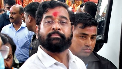 In his first tweet after Uddhav Thackeray's resignation, Eknath Shinde said talks with BJP on portfolios soon. In his first tweet after Uddhav Thackeray's resignation, Eknath Shinde said talks with BJP on portfolios soon. 