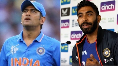 MS Dhoni and Jasprit Bumrah (Getty | Reuters)