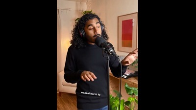 The artist's rendition by blending Ed Sheeran’s song Shape of You with Carnatic music has wowed many. (Instagram/@hrishisongs)