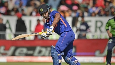 Sanju Samson in action during the 2nd T20I against Ireland (PTI)